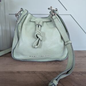 Marc Jacobs Leather Mini Bucket Bag in the color Mint